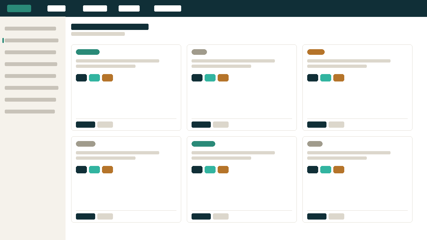Arifu module library — partner-scoped card grid