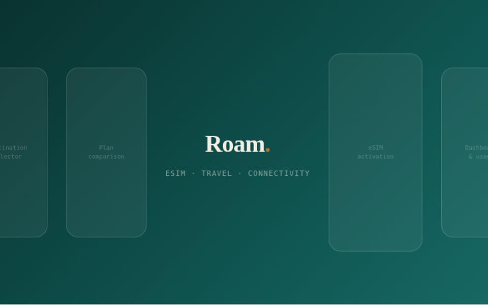 Roam Buddy eSIM app concept