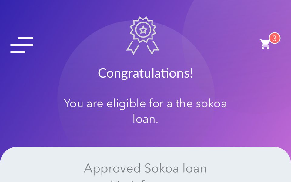 Sokowatch S-OKOA loan approval screen